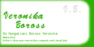 veronika boross business card